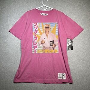 Roots Of Fight Ric Flair T Shirt WWF WCW WWE Crew Neck Pink Mens Size XL WOOOOO!